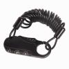 Doppy Helmet Lock Helmet Bike/Motorcycle Lock Cable Anti-Theft Bicycle Locks Combination Lock Cycling Cable Lock(Black) view 2