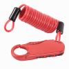 Doppy Helmet Lock Helmet Bike/Motorcycle Lock Cable Anti-Theft Bicycle Locks Combination Lock Cycling Cable Lock(Red) view 3