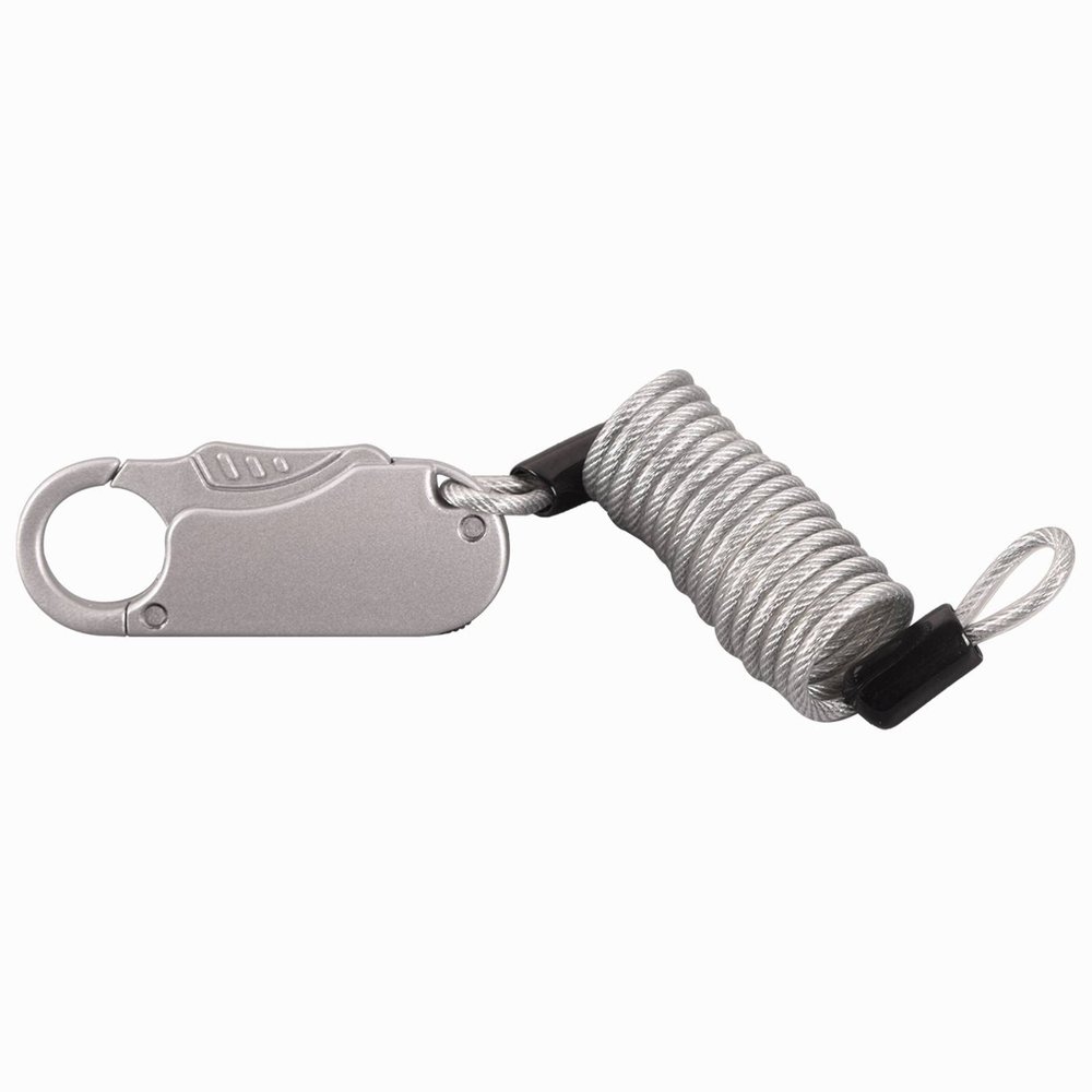 Doppy Helmet Lock Helmet Bike/Motorcycle Lock Cable Anti-Theft Bicycle Locks Combination Lock Cycling Cable Lock(Silver)