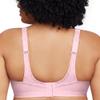 Full Figure Plus Size No-Bounce Camisole Sports Bra Wirefree #1066 Parfait Pink view 2