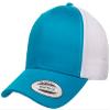 The Hat Pros Yupoong Classic Premium Mesh 6 Panel Retro Trucker Cap | Mid Profile Snapback | OSFA (Turquoise/White) view 1