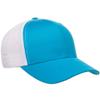 The Hat Pros Yupoong Classic Premium Mesh 6 Panel Retro Trucker Cap | Mid Profile Snapback | OSFA (Turquoise/White) view 4