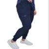Green Town Scrubs for Women Scrub Set - Slim Fit Jogger Pant and Tuck-In V-Neck Top, 5 Pockets, Easy Care Uniform -Navy-X-Large view 4