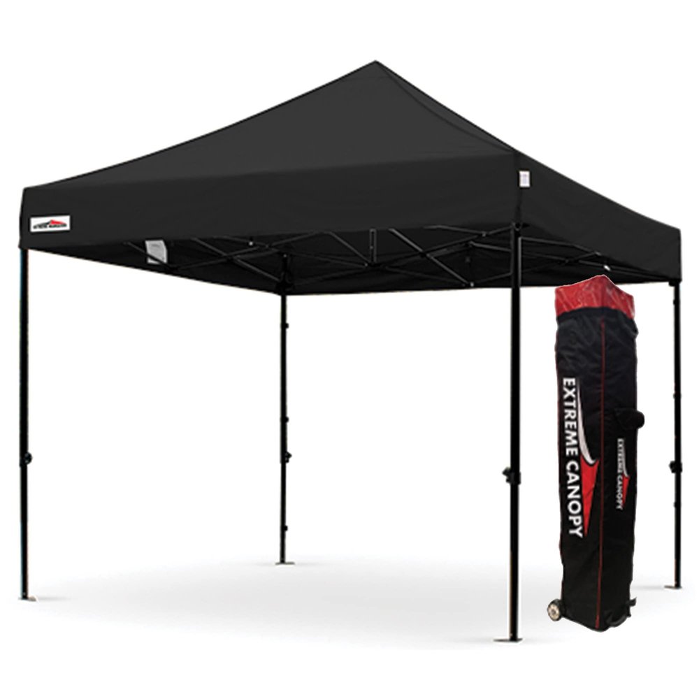 Extreme Canopy Heavy Duty Steel Instant Popup Canopy (10'x10', Black)