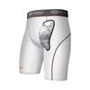 Shock Doctor Compression Short w/AirCore Hard Cup YTH White XL view 1