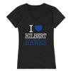 I Love Hilbert College Hawks Womens Tee T-Shirt - Black, X-Large view 1