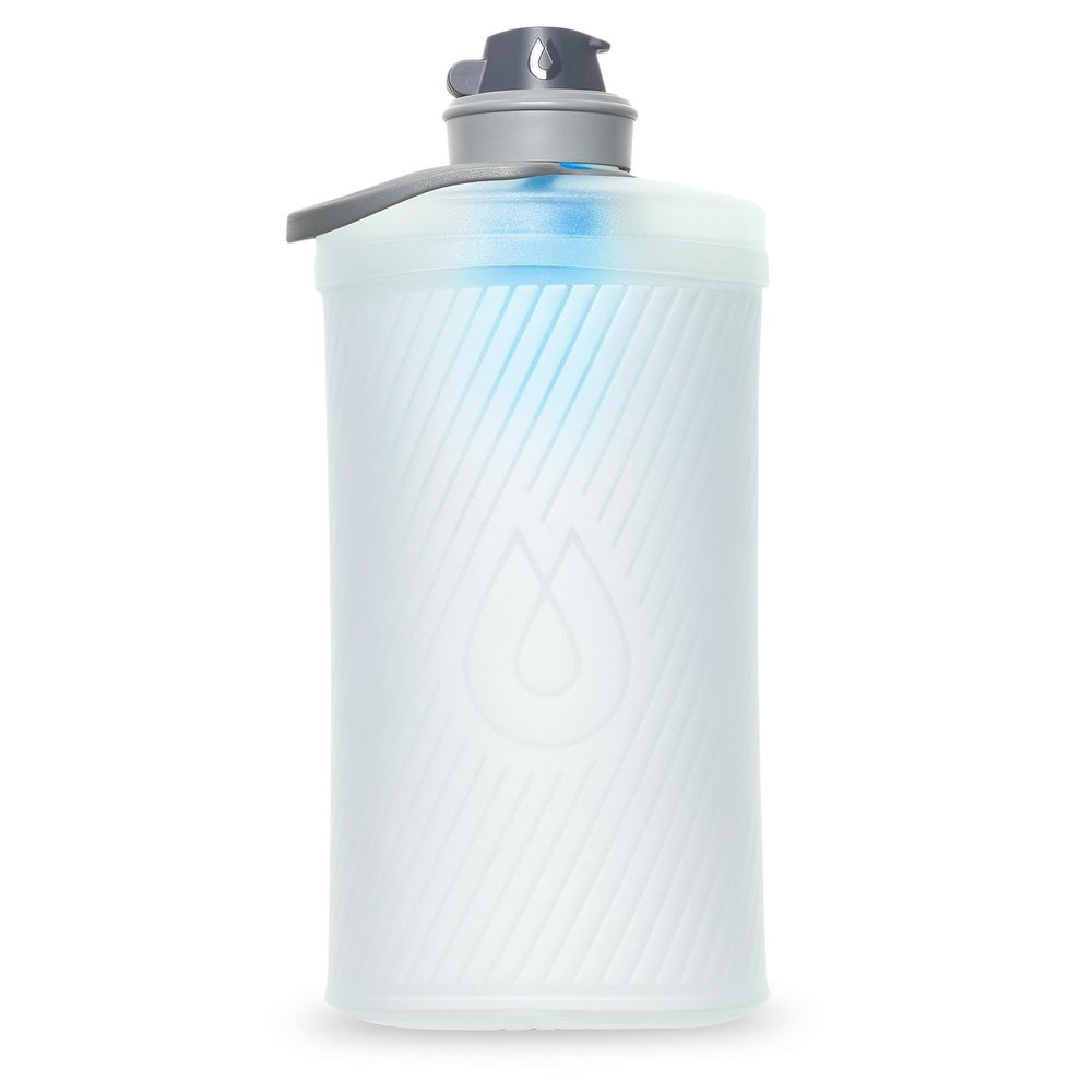 HydraPak Flux+ 1.5L Filter Kit - Collapsible Backpacking Water Bottle - BPA Free, Ultra Light, Spill-Proof Twist Cap, Clear