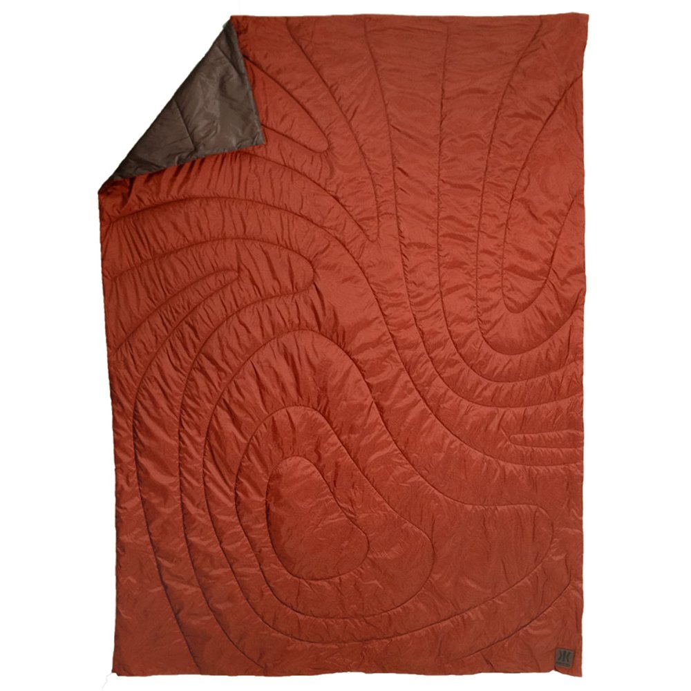 Kijaro Native Camp Quilt | Printed Outdoor Camping Blanket | 55" x 79" | Anza Borrego Orange, 1-Person