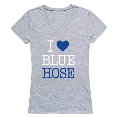 I Love Presbyterian College Blue Hose Womens Tee T-Shirt - Heather Grey, XX-Large