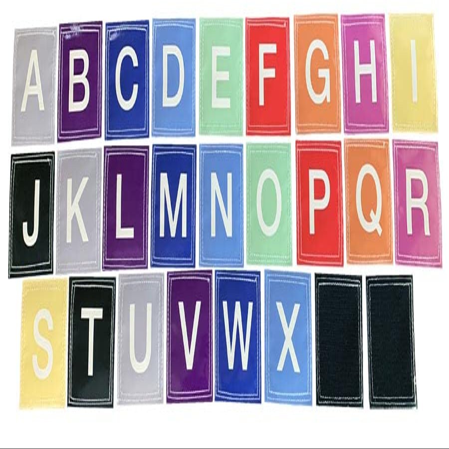 Tumbl Trak New Sticky Manipulatives - Letters Spot Markers - Non-Slip Velcro Carpet Marker - for Gymnastics and Cheer Agility Training