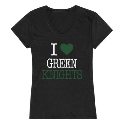 I Love St. Norbert College Green Knights Women's Tee T-Shirt - Black, Large