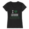 I Love St. Norbert College Green Knights Women's Tee T-Shirt - Black, Large view 1