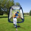 MACCABI Art 8' Pop-Up Baseball/Softball Practice Trainer with Built-in Hitting and Pitching Backdrop, Batting Tee for Children and Adults view 3