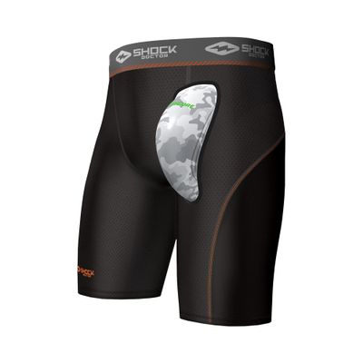Shock Doctor Compression Short w/AirCore Hard Cup YTH Black S