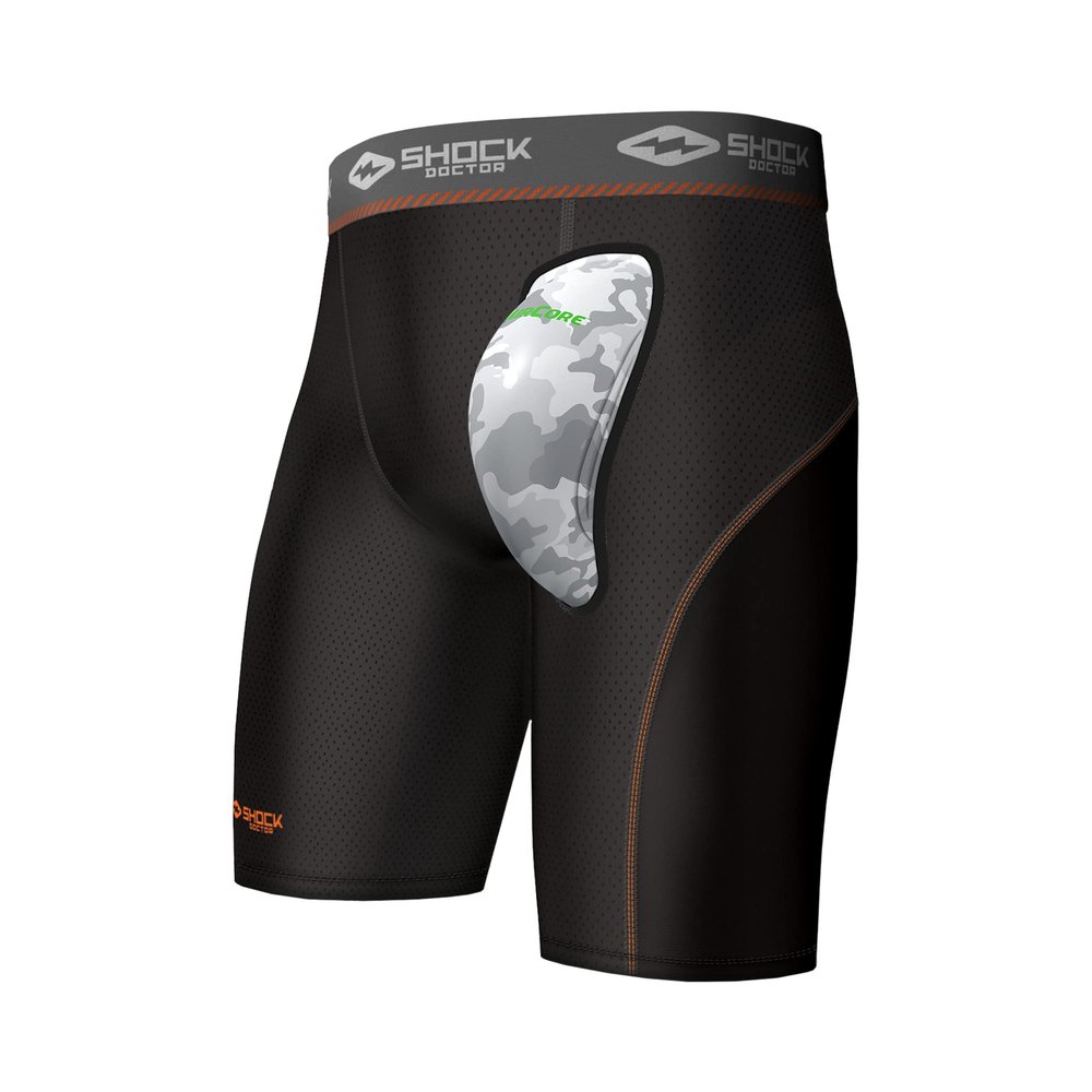 Shock Doctor Compression Short w/AirCore Hard Cup YTH Black S