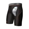 Shock Doctor Compression Short w/AirCore Hard Cup YTH Black S view 1