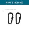 National Hardware N900-014, 2 Pack Locking Carabiner Kit, Heavy Duty Carabiner D Ring Clips with Twist Lock view 4