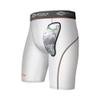 Shock Doctor Compression Short w/AirCore Hard Cup YTH White L view 1
