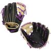 SSK Z5 Craftsman Infield Baseball Glove  11.25 - 11.5 - 11.75 - 12  Right & Left Hand Throw (Black/Camel/Purple - I Web, 11.5" - Right Hand Throw) view 1