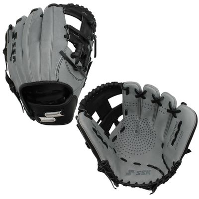 SSK Z5 Craftsman Infield Baseball Glove  11.25 - 11.5 - 11.75 - 12  Right & Left Hand Throw (Grey/Black - I Web, 11.25" - Right Hand Throw)