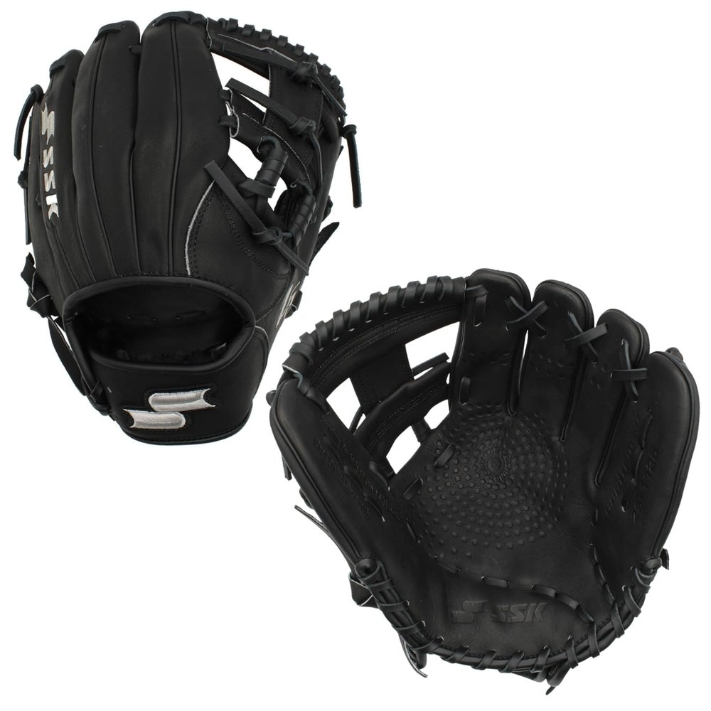 SSK Z5 Craftsman Infield Baseball Glove  11.25 - 11.5 - 11.75 - 12  Right & Left Hand Throw (Black - I Web, 11.25" - Right Hand Throw)