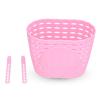 HERCHR Kids Bike Basket, Plastic Bicycle Basket, Front Handlebar Mount, Pink, Large, 12 x 15 x 20cm / 4.7 x 5.9 x 7.9inch, 10 lbs Load Capacity view 1