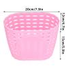 HERCHR Kids Bike Basket, Plastic Bicycle Basket, Front Handlebar Mount, Pink, Large, 12 x 15 x 20cm / 4.7 x 5.9 x 7.9inch, 10 lbs Load Capacity view 2