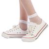 K BKVAVA Womens Fishnet Socks Short Ankle Sock High Mesh Fishnet Hosiery 5 Pack,White view 1