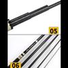 ZFF Spining Fishing Rods Carp Carbon Telescopic Ultra-Light Super Hard Stream Hand Pole 3.6m 3.9m 4.5m 4.8m 5.4m 5.7m 6.3m 7.2m Fish Tackle Black Pit (Size : 7.2m) view 4