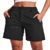COOrun Women's Hiking Cargo Shorts Quick Dry Work Summer Shorts for Women Golf Travel Athletic with Zipper Pockets Black S view 1