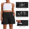 COOrun Women's Hiking Cargo Shorts Quick Dry Work Summer Shorts for Women Golf Travel Athletic with Zipper Pockets Black S view 4