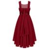 Linjinx Kids Girls Sequins Bridesmaid Wedding Party Pageant Formal Dress Irregular Chiffon Skirt Flower Girl Dress Prom Gown Burgundy 12 Years view 4