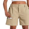 COOrun Women's 5" Hiking Shorts Golf Athletic Outdoor Shorts Quick Dry Workout Summer Water Shorts with Pockets Khaki M view 2