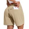 COOrun Women's 5" Hiking Shorts Golf Athletic Outdoor Shorts Quick Dry Workout Summer Water Shorts with Pockets Khaki M view 3