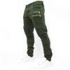 JEsilunmaMY Men's Multi-Pocket Jean Pants Mid Waist Stretch Skinny Cotton Jeans Distressed Washed Casual Denim Trousers (Green,X-Large) view 3