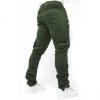 JEsilunmaMY Men's Multi-Pocket Jean Pants Mid Waist Stretch Skinny Cotton Jeans Distressed Washed Casual Denim Trousers (Green,X-Large) view 4