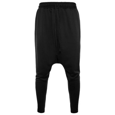 JEsilunmaMY Casual Harem Pants for Men Drawstring Elastic Waist Athletic Joggers Pants Loose Comfy Outdoor Tapered Sweatpants (Black,Medium)