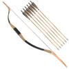 HNZMDY 55 Inch Traditional Longbow 20-35 Lbs Takedown Recurve Bow Horsebow Traditional Wood Hunting Bows Right Hand and Left Hand for Target Shooting Practice (25 Lbs, Bow Set) view 1