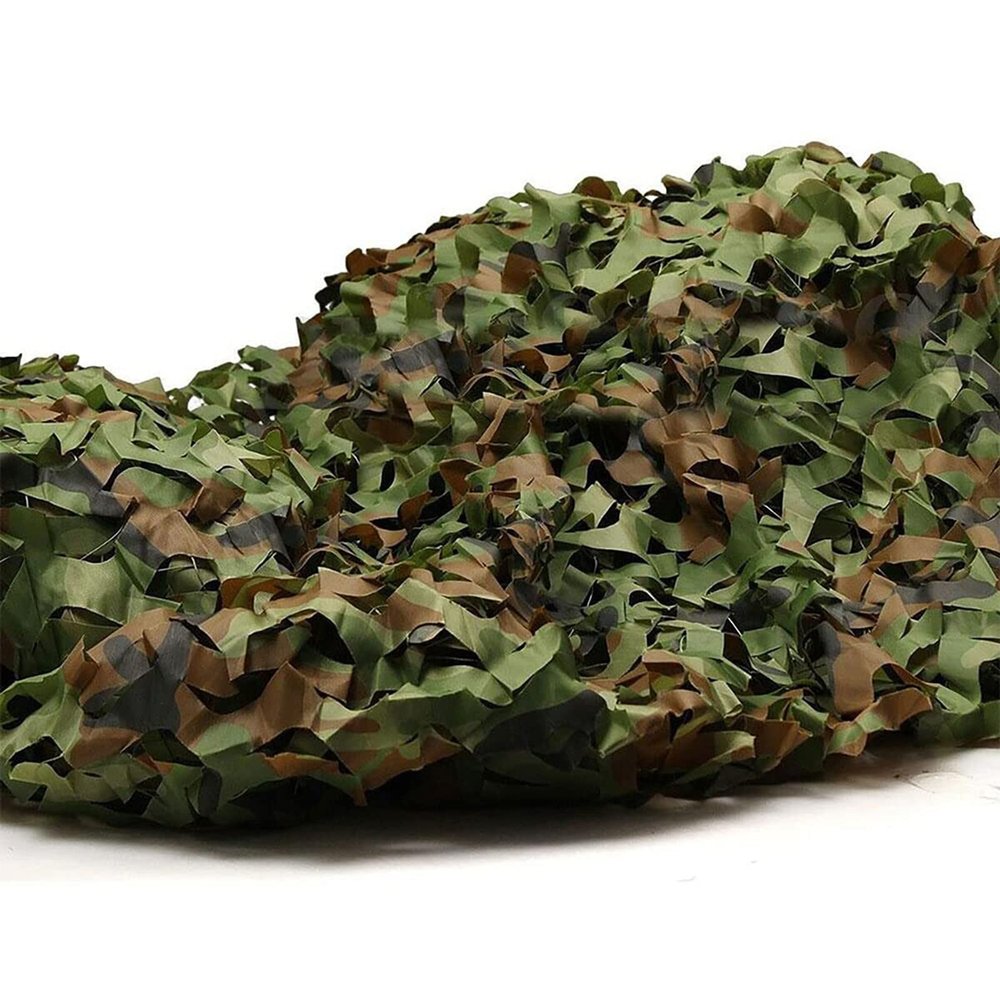 Cloth Shade Insulation Netting,Woodland Camo Netting,Camping Military Hunting Camouflage Net Net,anti Aerial Photography, Thickened Encrypted Camouflage Netting ( Color : Green , Size : 3X15M/9.84X49.