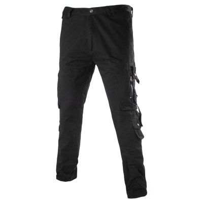 JEsilunmaMY Men's Military Cargo Pants Plus Size Multi-Pocket Athletic Jogger Pants Tactical Outdoor Casual Cotton Trousers (Black,34)