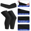 Leitee 8 Pairs Kids Compression Leg Sleeve and Compression Arm Sleeve Set Non Slip Leg Arm Wrap for Boy Girl Youth Basketball(Black, White) view 3
