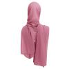 ABAFIP Women Chiffon Hijab Muslim Head Wrap Scarves Rhinestone Long Scarf Pashminas Shawls Solid Color Wraps Under Scarf Headwear Dark Pink One Size view 3