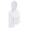 ABAFIP Women Chiffon Hijab Muslim Head Wrap Scarves Rhinestone Long Scarf Pashminas Shawls Solid Color Wraps Under Scarf Headwear White One Size view 1