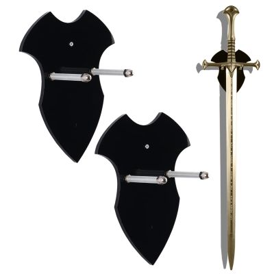 Sword Holder,Sword Wall Mount,Axe Holder, Sword Hangers for Wall,Sword Holder Display, Axe Vertical Display and Decoration (Black 2 Packs)