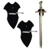 Sword Holder,Sword Wall Mount,Axe Holder, Sword Hangers for Wall,Sword Holder Display, Axe Vertical Display and Decoration (Black 2 Packs) view 1