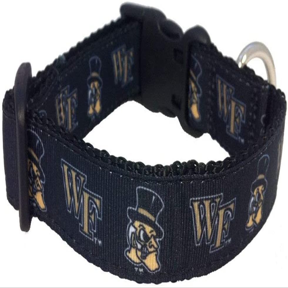 College Dog Collar (Large, Wake Forest)
