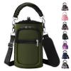 AceTreker 64 oz /87 oz/128 oz Neoprene Water Bottle Carrier for Half/One Gallon Insulated Metal Thermo Water Bottles, Sleeve Bag for Outdoor Camping, Hiking, Fishing-Green view 1