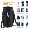 AceTreker 64 oz /87 oz/128 oz Neoprene Water Bottle Sleeve for Insulated Metal Water Jug Bottles, Carrier Sling Bag with Adjustable Shoulder Strap & Paracord Handle and 2 Pocket for Walking-Black view 2