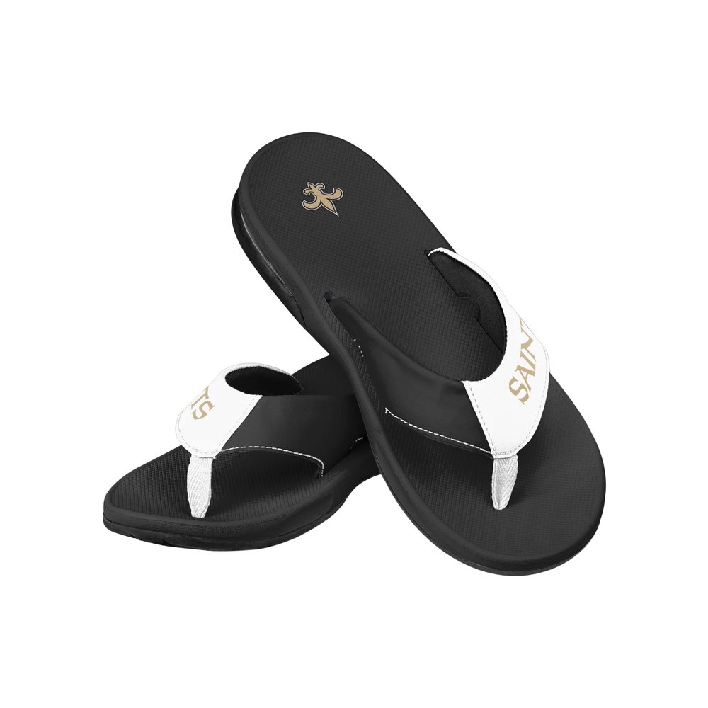 FOCO New Orleans Saints NFL Mens Team Color Contour Flip Flops