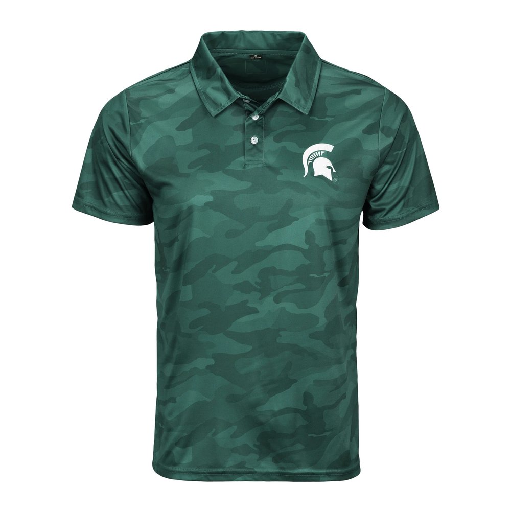 FOCO Mens NCAA College Team Logo Polyester Polo Short Sleeve Shirt, Color Camo, Large US